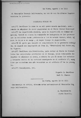 Ordenanza n° 89 de 1933