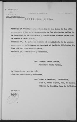 Ordenanza n° 1516 de 1949