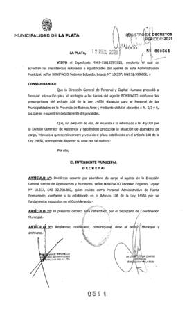 Decreto nº 511 de 2021, GARRO, Julio cesar