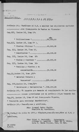 Ordenanza n° 1553 de 1949
