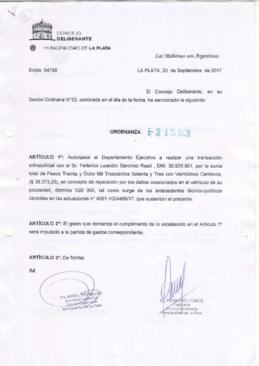 Ordenanza nº 11563 de 2017