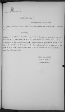 Ordenanza n° 58 de 1926