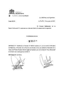 Ordenanza nº 11938 de 2020