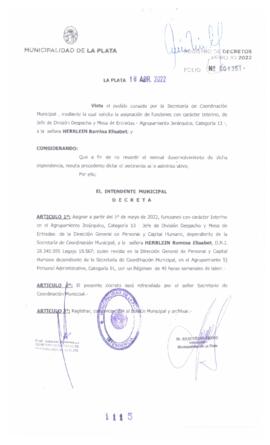Decreto nº 1115 de 2022, GARRO, Julio cesar