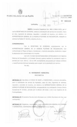 Decreto nº 99 de 2021, GARRO, Julio cesar