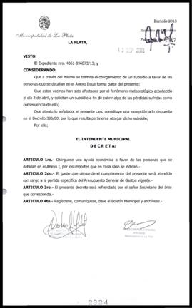 Decreto n° 2324 de 2013, Bruera, Oscar Pablo