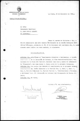 Ordenanza n° 5807 de 1984