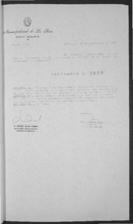 Ordenanza n° 8586 de 1995