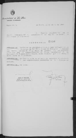Ordenanza n° 8104 de 1993