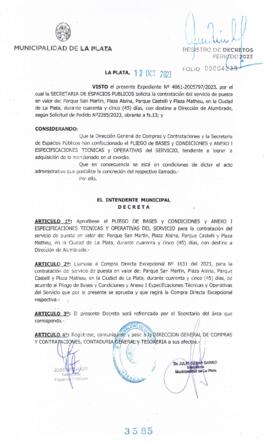 Decreto nº 3585 de 2023, GARRO, Julio cesar