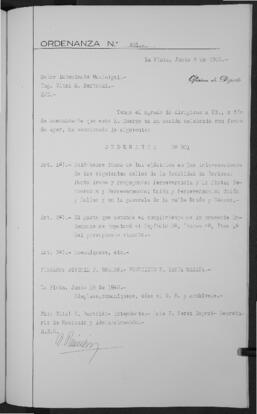 Ordenanza n° 901 de 1948