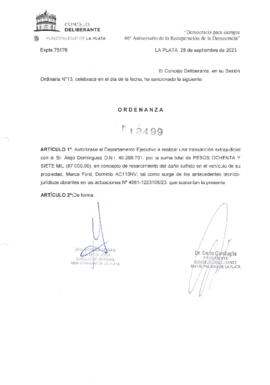 Ordenanza nº 12499 de 2023