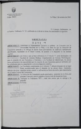Ordenanza n° 9471 de 2005