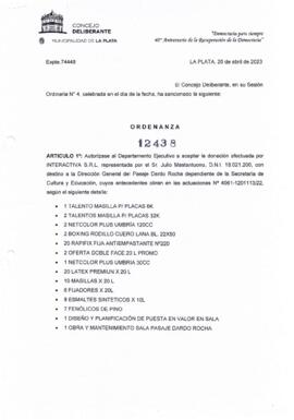 Ordenanza nº 12438 de 2023