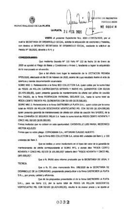 Decreto nº 332 de 2020, GARRO, Julio cesar