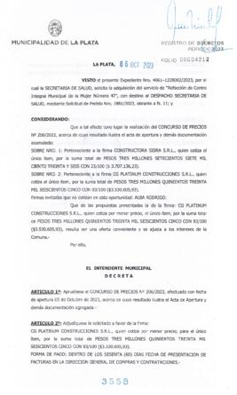Decreto nº 3558 de 2023, GARRO, Julio cesar