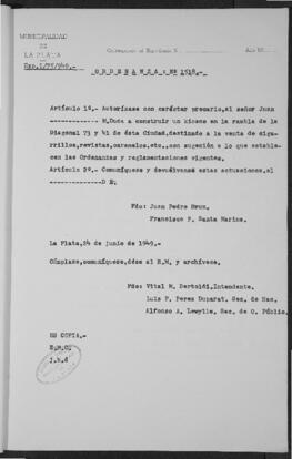 Ordenanza n° 1518 de 1949