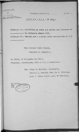 Ordenanza n° 1646 de 1949