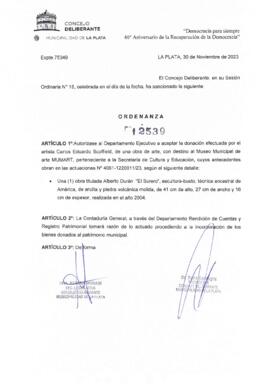 Ordenanza nº 12539 de 2023