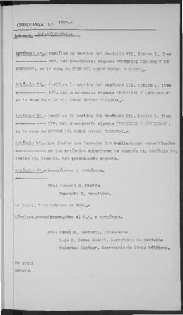 Ordenanza n° 1809 de 1949