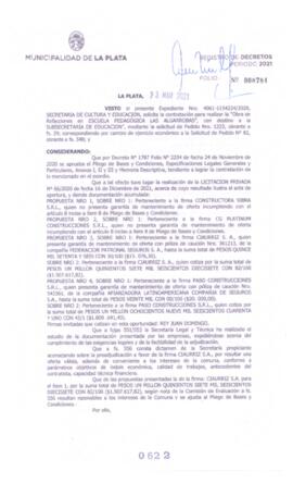 Decreto nº 622 de 2021, GARRO, Julio cesar