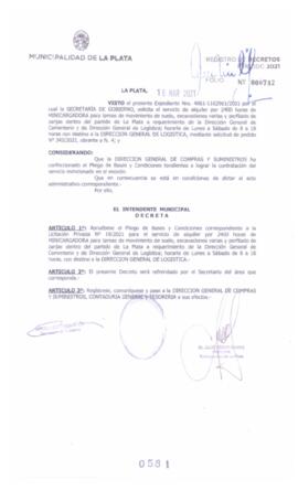 Decreto nº 581 de 2021, GARRO, Julio cesar