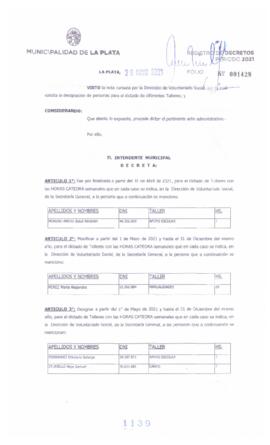 Decreto nº 1139 de 2021, GARRO, Julio cesar