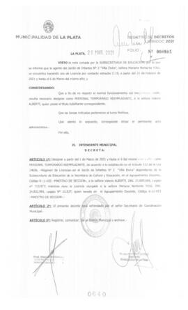 Decreto nº 640 de 2021, GARRO, Julio cesar