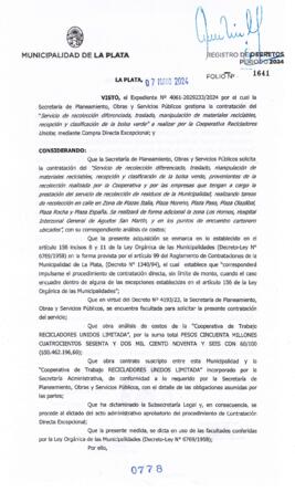 Decreto nº 778 de 2024, ALAK, Julio Cesar