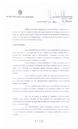 Decreto nº 1709 de 2021, GARRO, Julio cesar