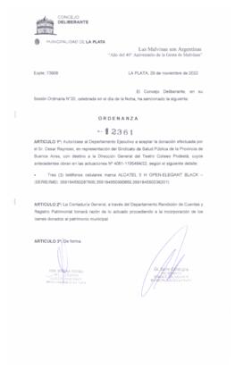 Ordenanza nº 12361 de 2022