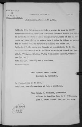 Ordenanza n° 1594 de 1949