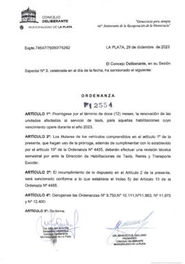 Ordenanza nº 12554 de 2023