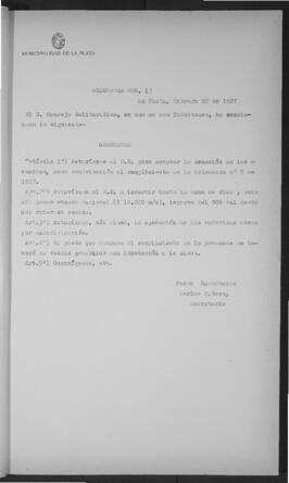 Ordenanza n° 13 de 1927