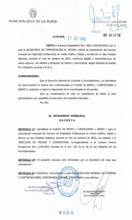 Decreto nº 3068 de 2022, GARRO, Julio cesar