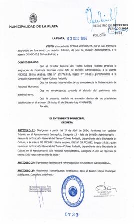 Decreto nº 733 de 2024, ALAK, Julio Cesar