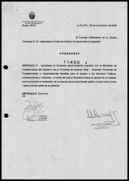 Ordenanza n° 10460 de 2008