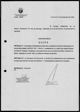 Ordenanza n° 10244 de 2006