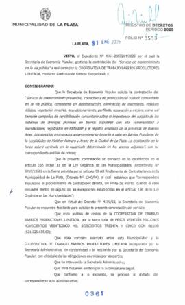 Decreto nº 361 de 2025, ALAK, Julio Cesar
