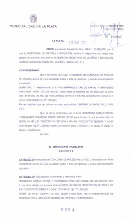 Decreto nº 664 de 2021, GARRO, Julio cesar