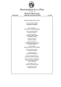 Boletín Municipal nº 1151 - miércoles, 31 de enero de 2018