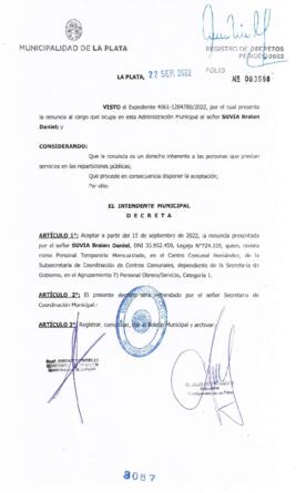 Decreto nº 3087 de 2022, GARRO, Julio cesar