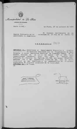 Ordenanza n° 8427 de 1994