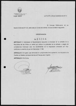 Ordenanza n° 11344 de 2015