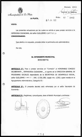 Decreto n° 854 de 2005, Alak, Julio Cesar