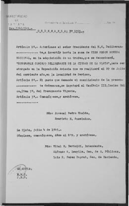Ordenanza n° 1551 de 1949