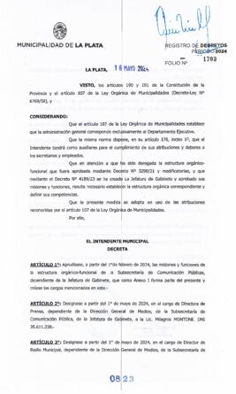 Decreto nº 823 de 2024, ALAK, Julio Cesar