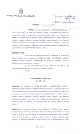 Decreto nº 598 de 2021, GARRO, Julio cesar