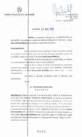 Decreto nº 813 de 2023, GARRO, Julio cesar