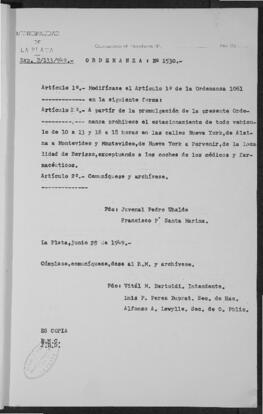Ordenanza n° 1530 de 1949